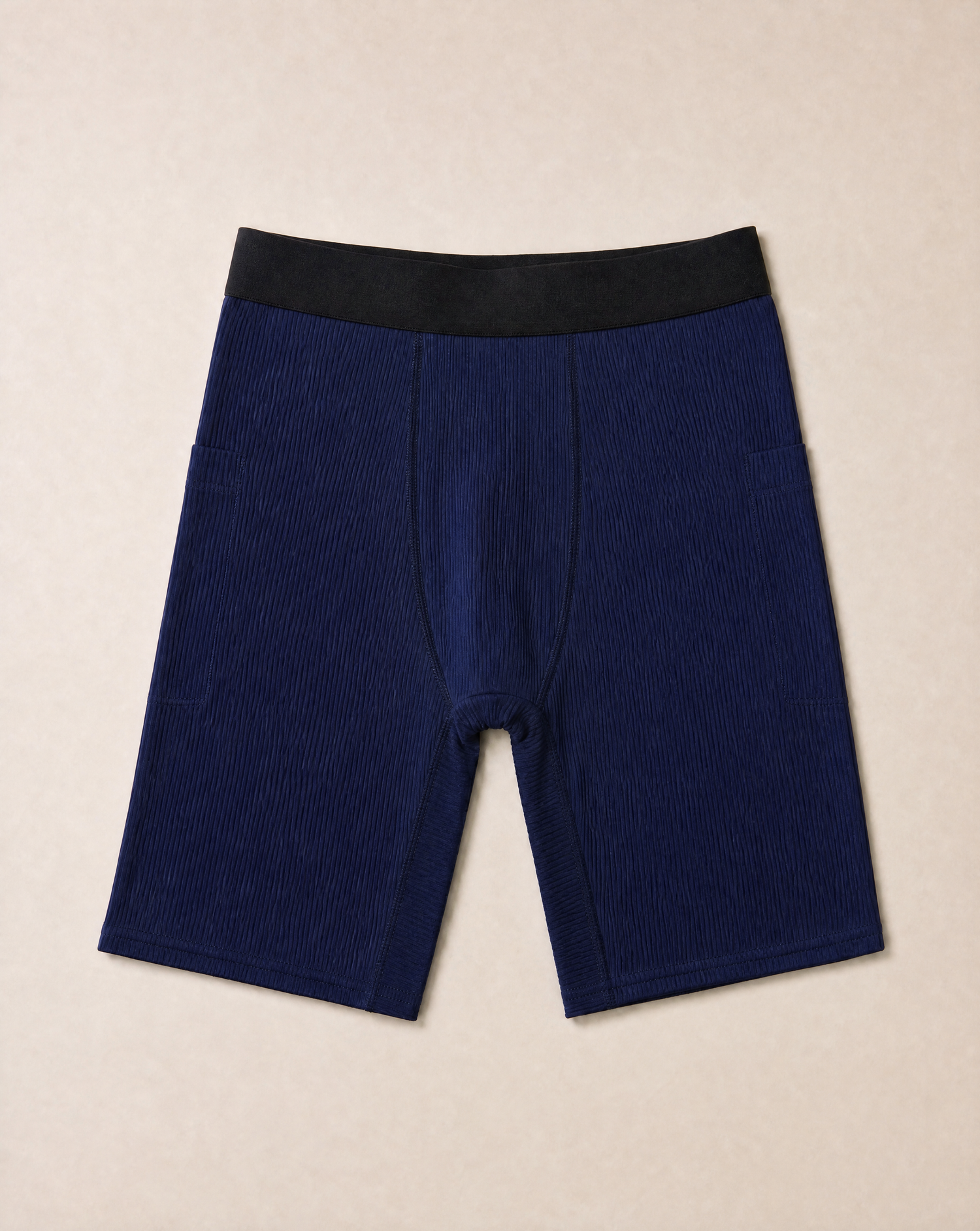 Navy Ribbed Half Tights